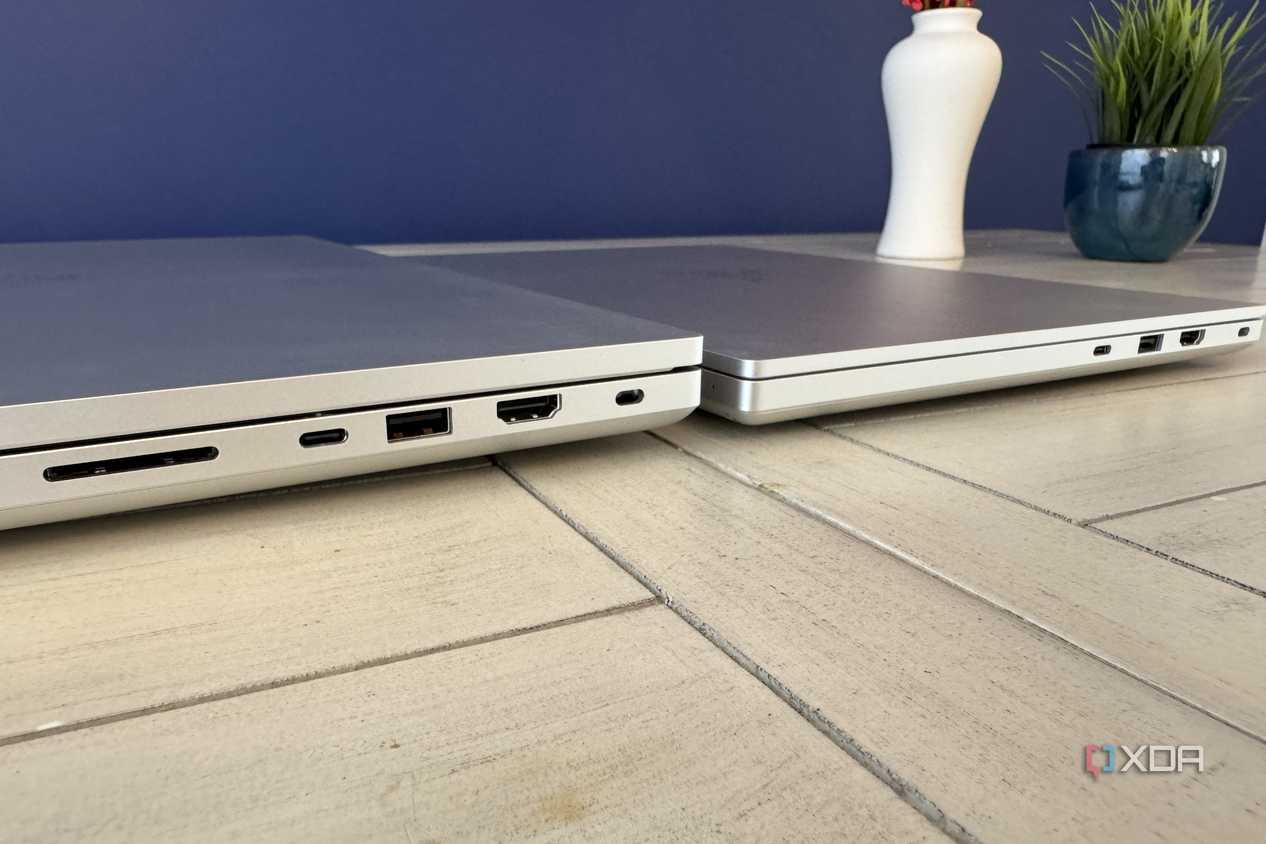 razer blade 14 and razer blade 18 showing the right hand side ports