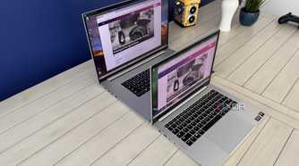 razer blade 14 and 18 next to each other for size comparison