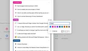 Microsoft Edge rename tabs