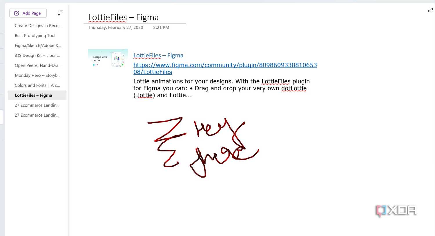 Annotation in OneNote