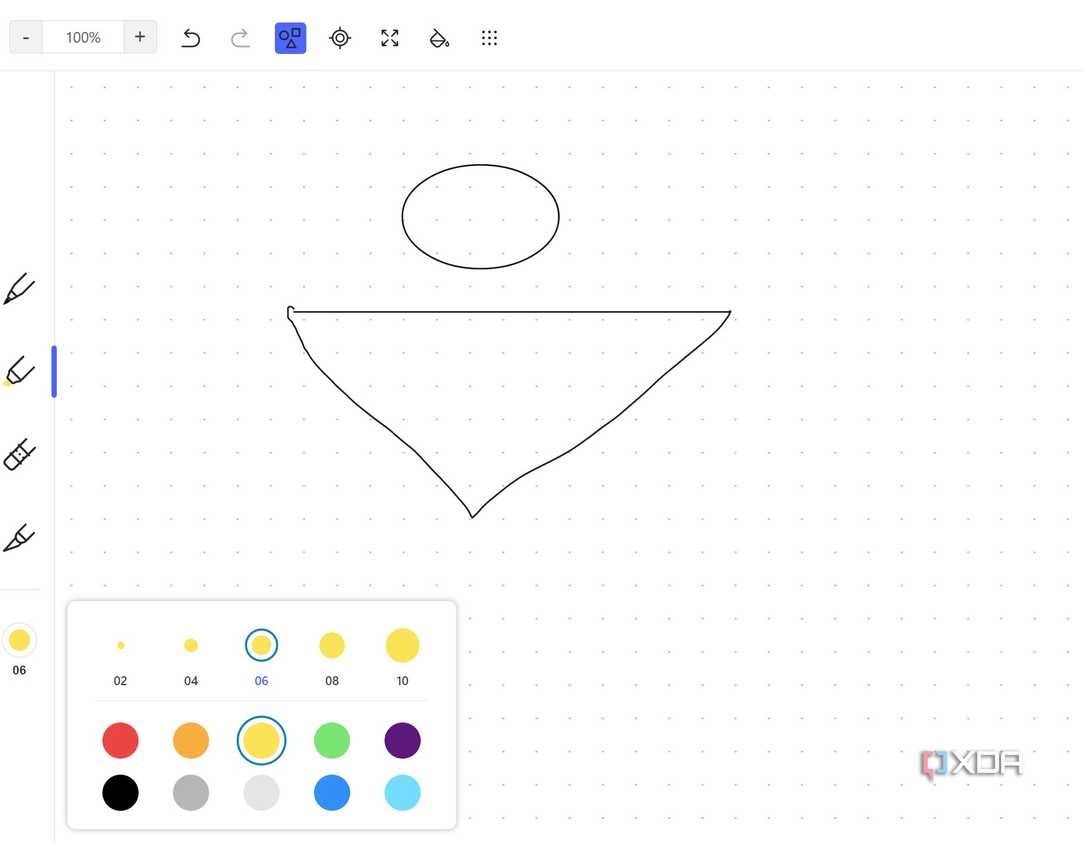 Color options for sketch in Evernote