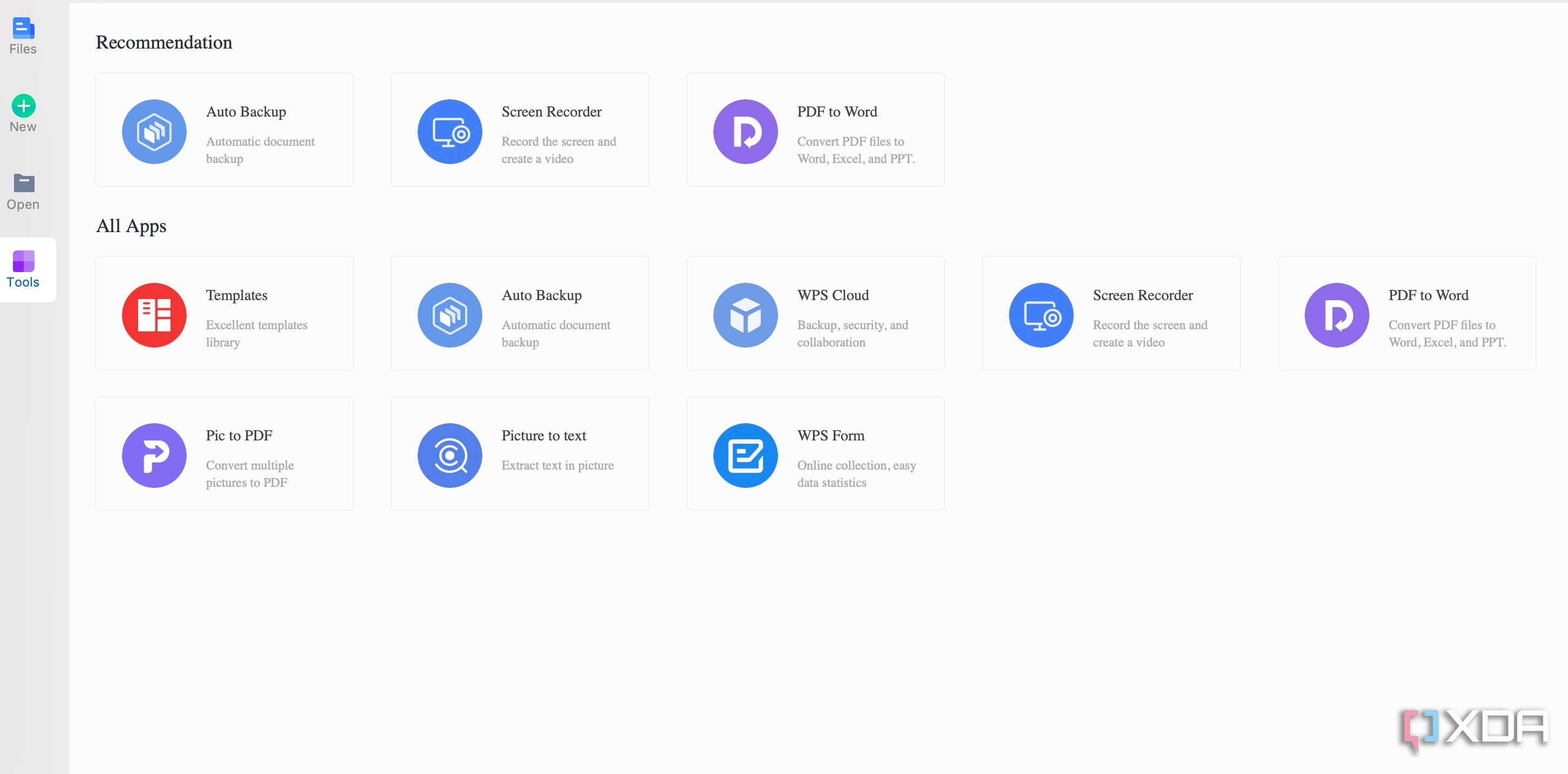 WPS Office tools