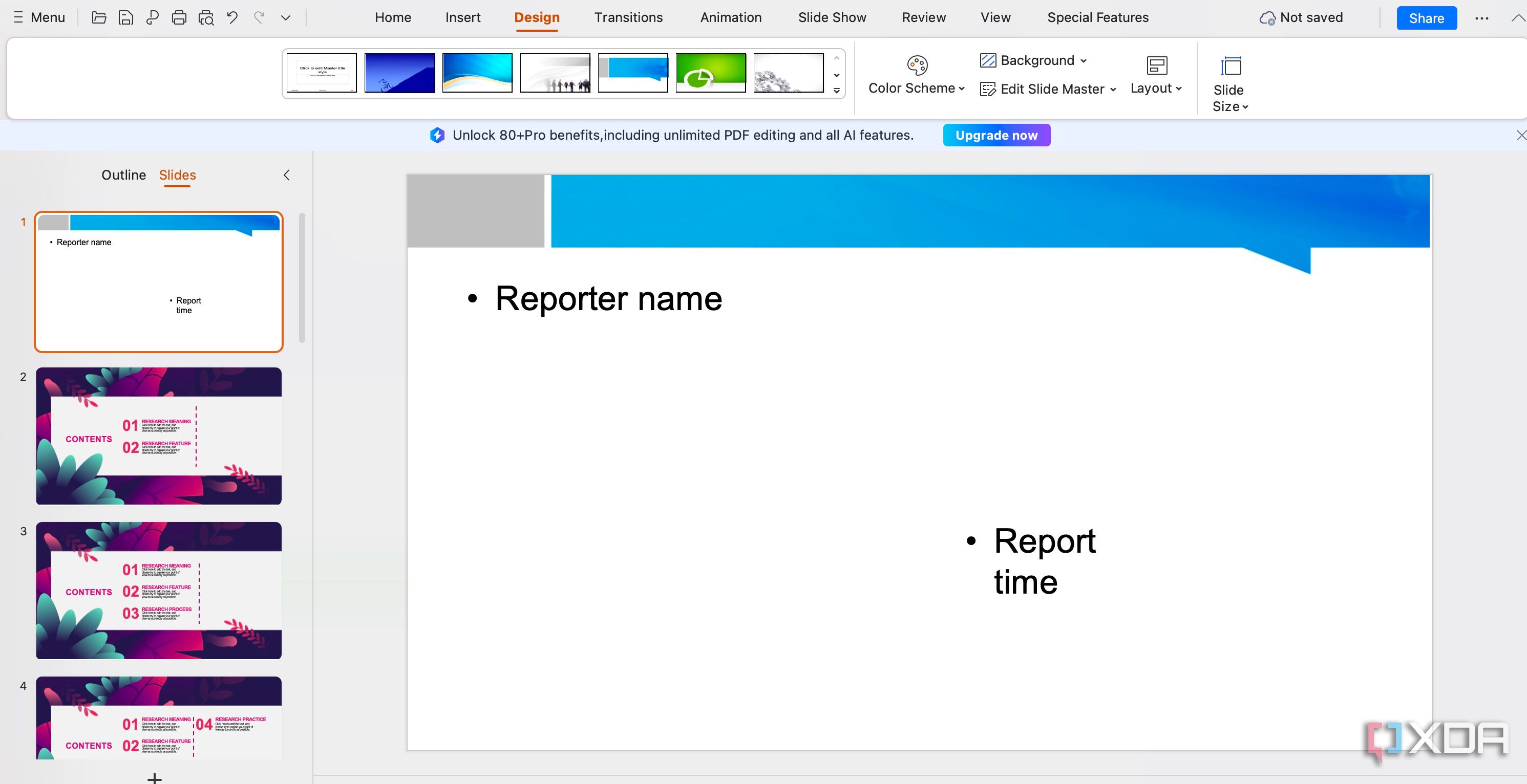 WPS Office Slides design