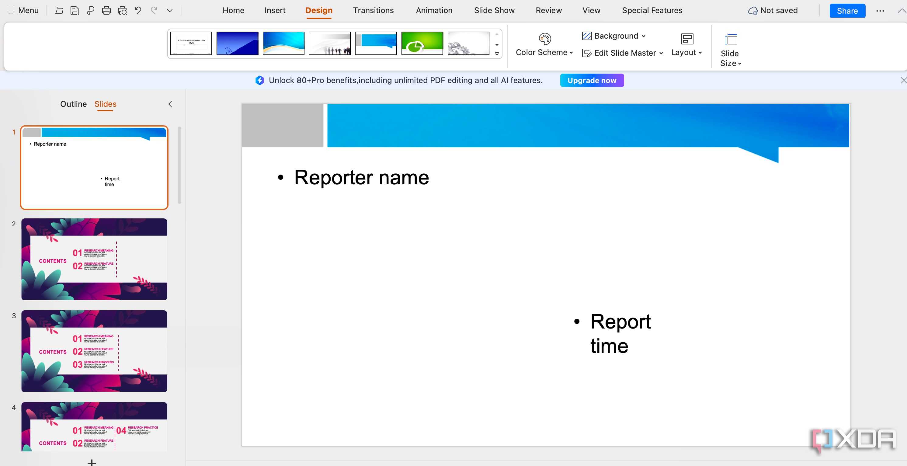 WPS Office Slides design