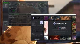 Screenshot of a desktop showing Ryzen Master and Cinebench 2024