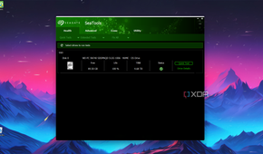 The main menu of the Seagate SeaTools utility