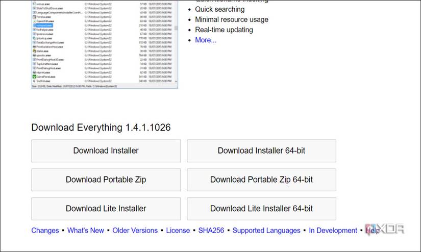 Select an Installer to download