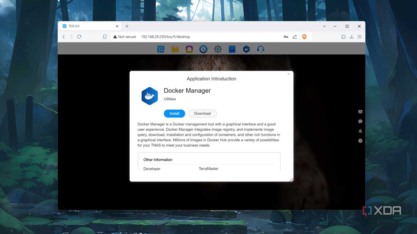 Installing the Docker Manager on the TerraMaster F8 SSD Plus NAS
