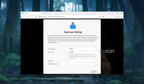 Setting the login credentials in the TerraMaster web UI