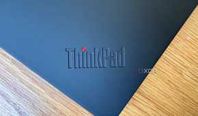 The ThinkPad logo on the P16 Gen 7 workstation