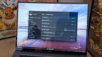 A Windows 11 laptop showing the option to uninstall Edge