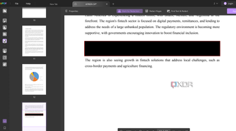 Screenshot showing UPDF redaction tool