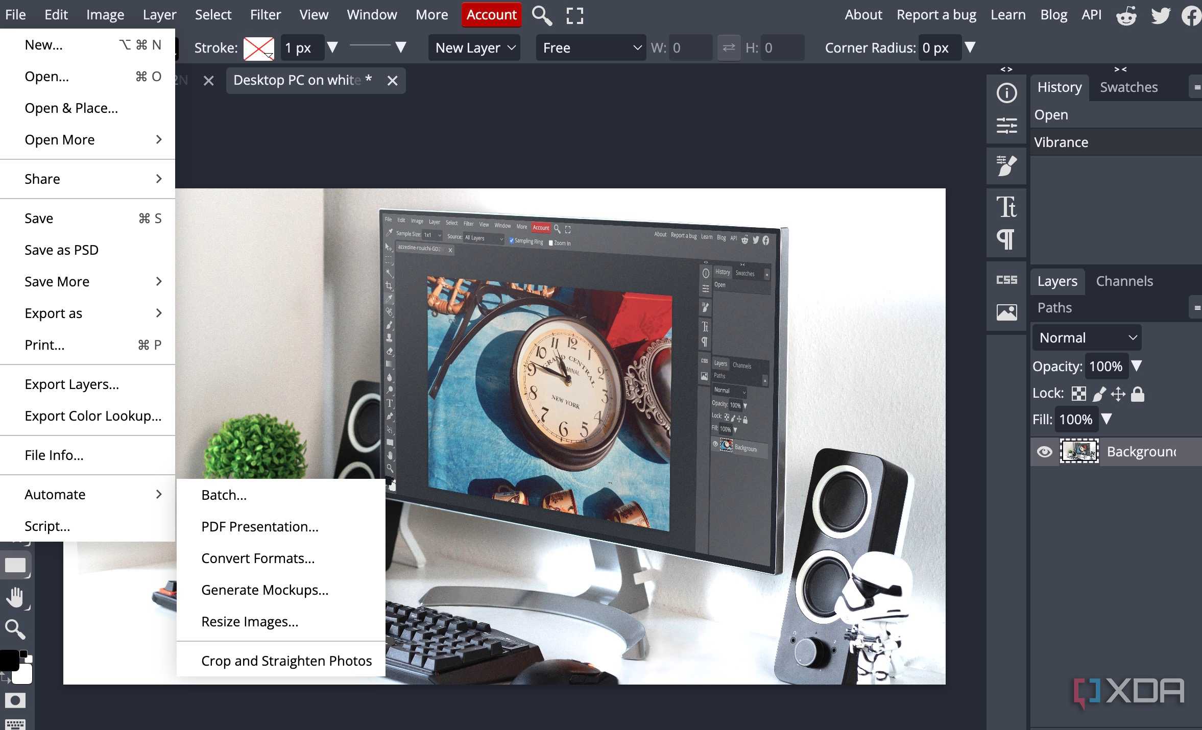 Photopea automation