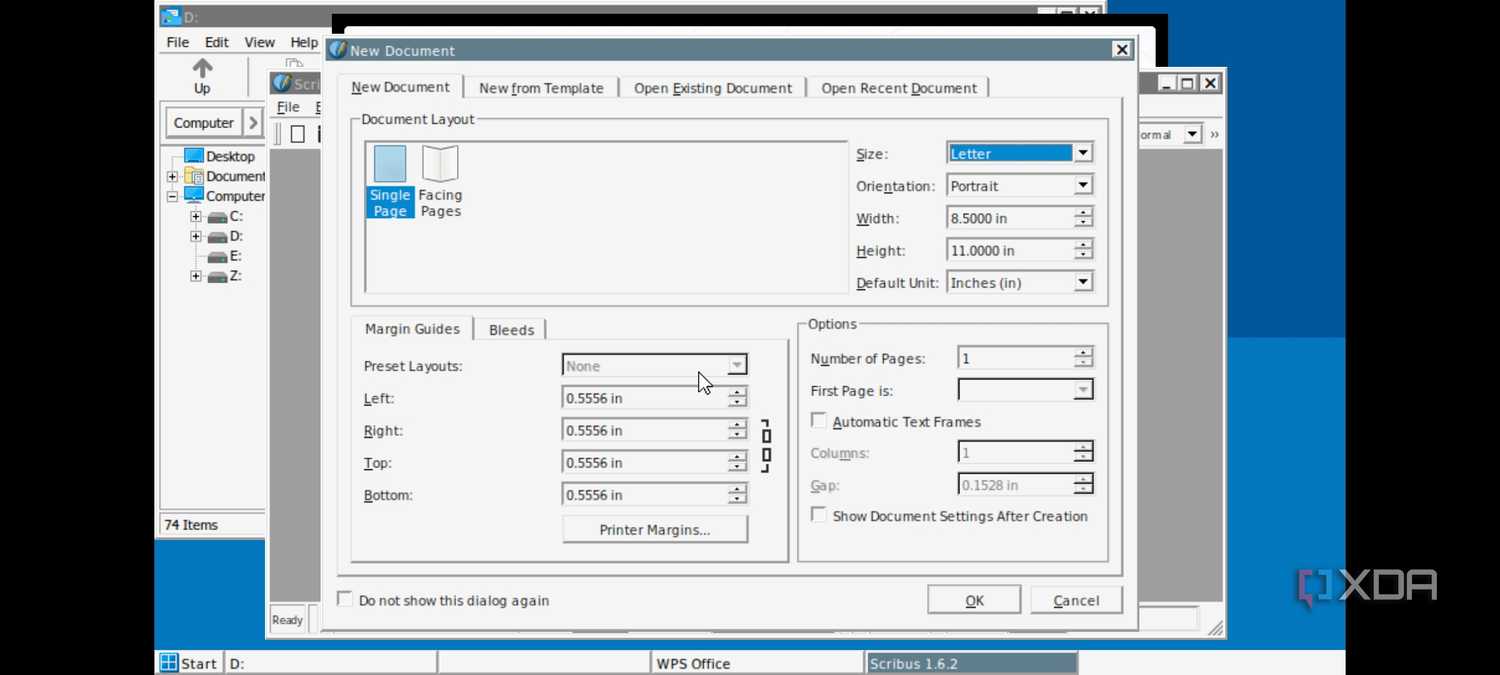 Running Scribus on Winlator