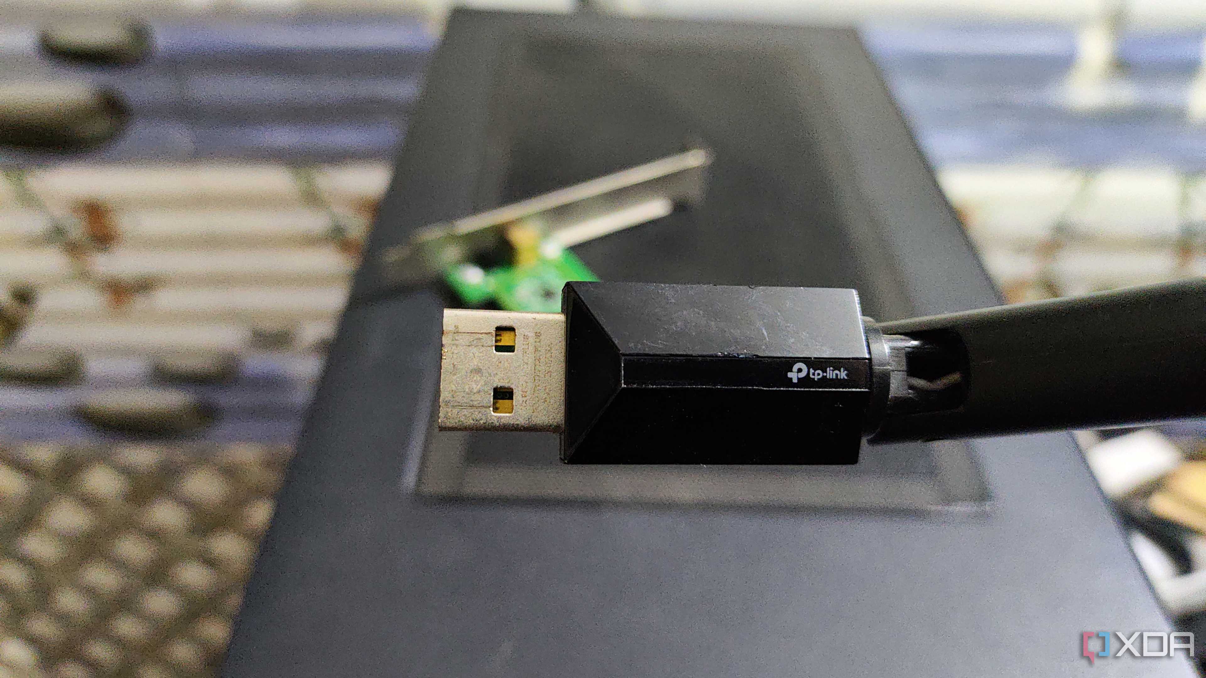 A TP-Link USB-to-WLAN adapter