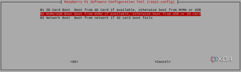 Choose NVMe/USB Boot