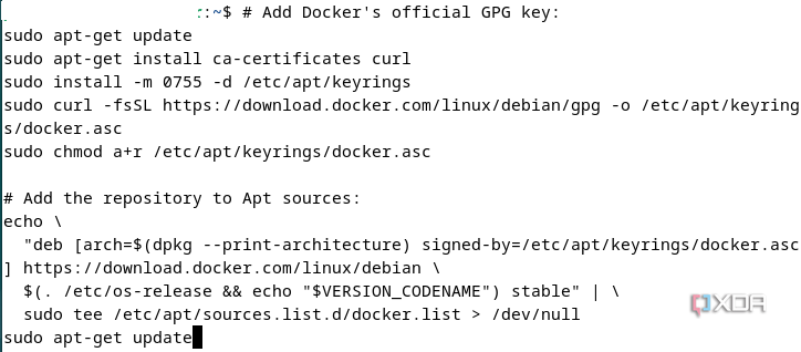 add key and repository
