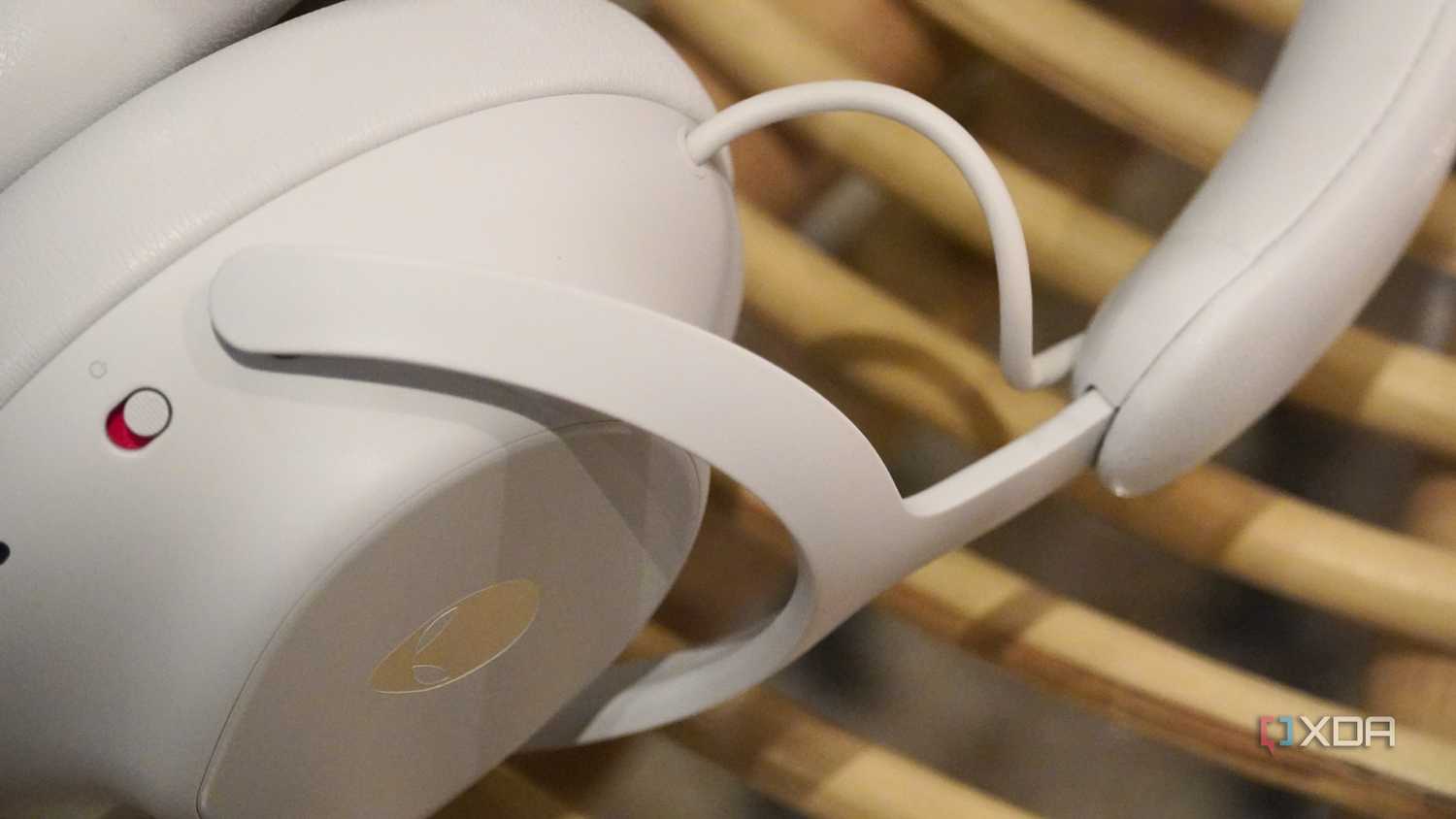 The Alienware Pro Wireless Gaming Headset showing visible cables.