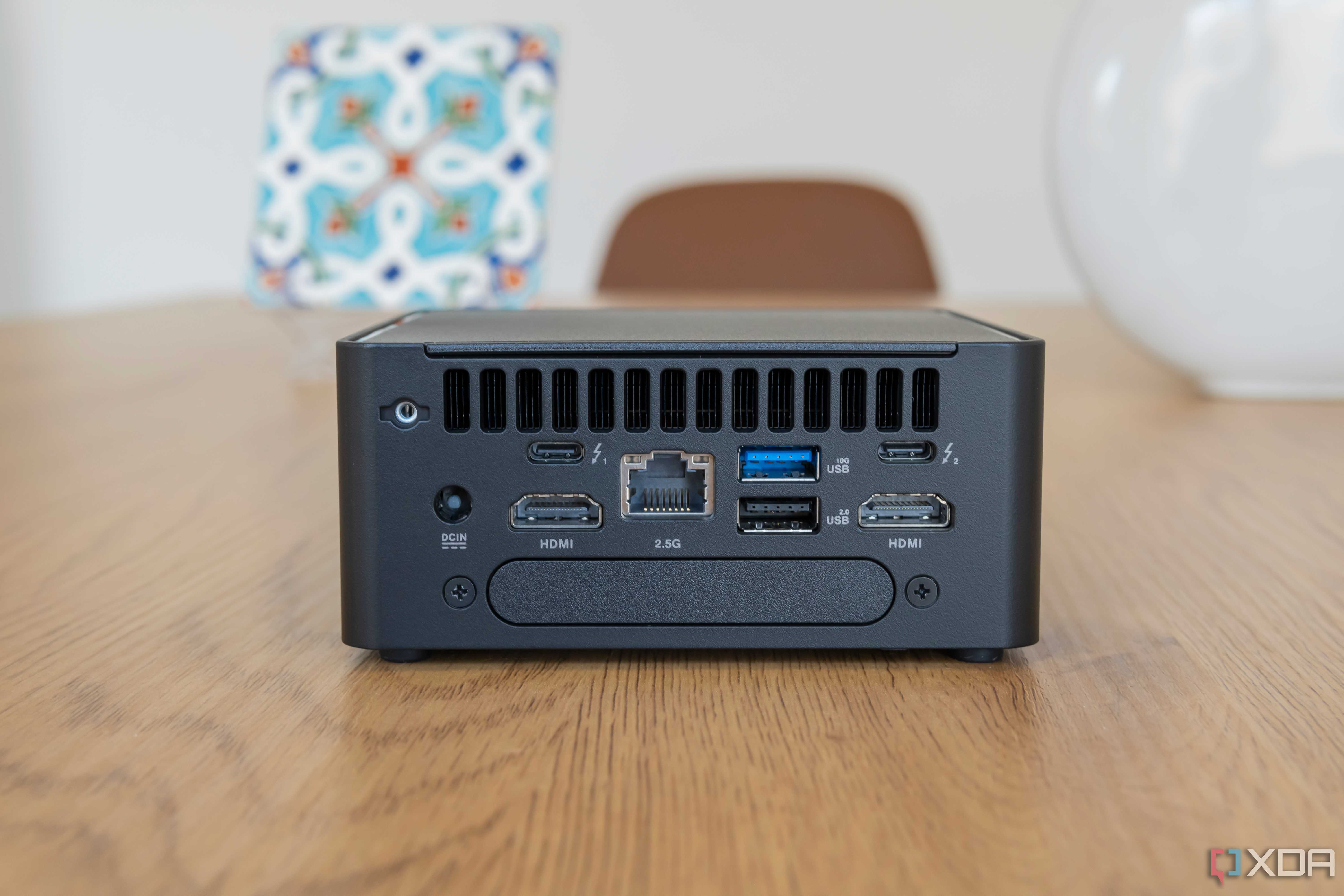 Rear view of the Asus NUC 14 Pro