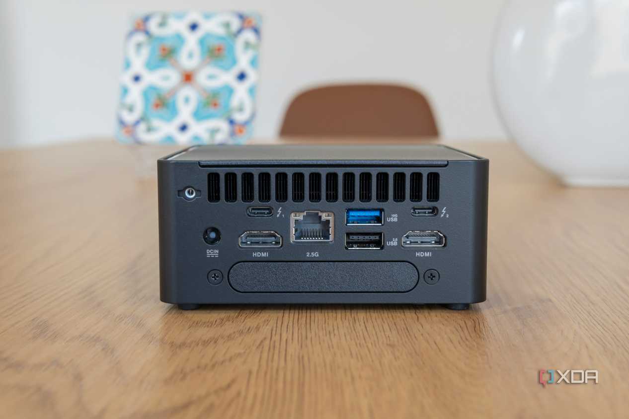 Rear view of the Asus NUC 14 Pro