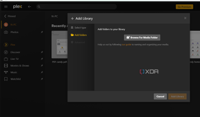 Screenshot showing option to browse media on Plex