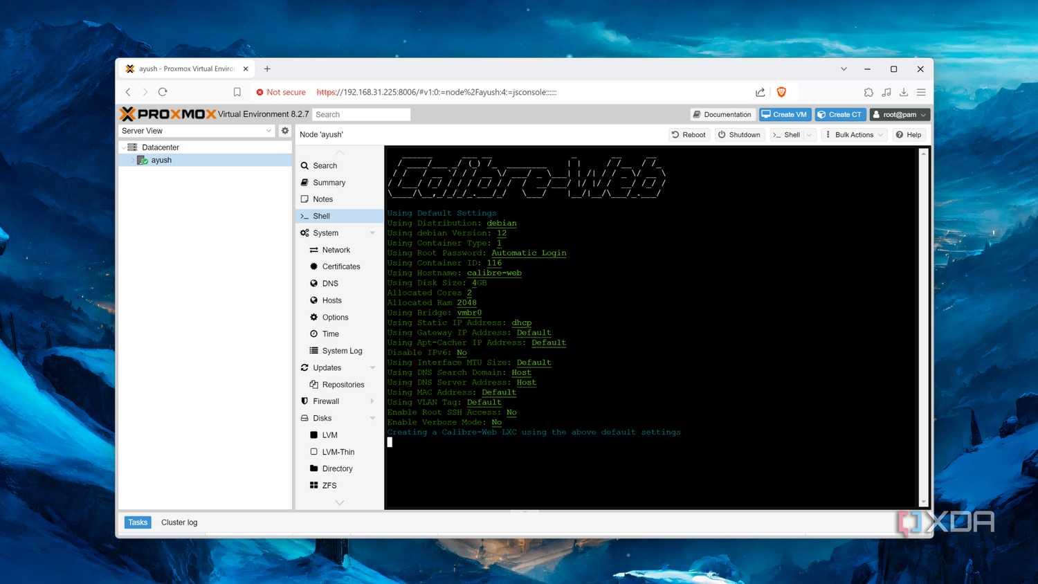Running Calibre on Proxmox