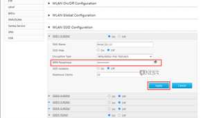 Change SSID passphrase