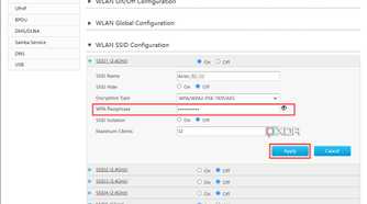 Change SSID passphrase