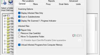 ClamWin Antivirus preferences