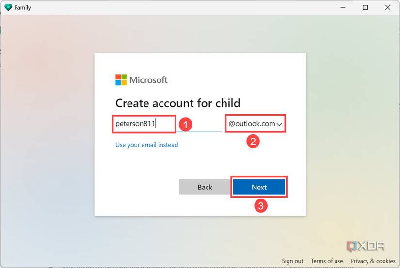 Choosing a username and email provider for a new account