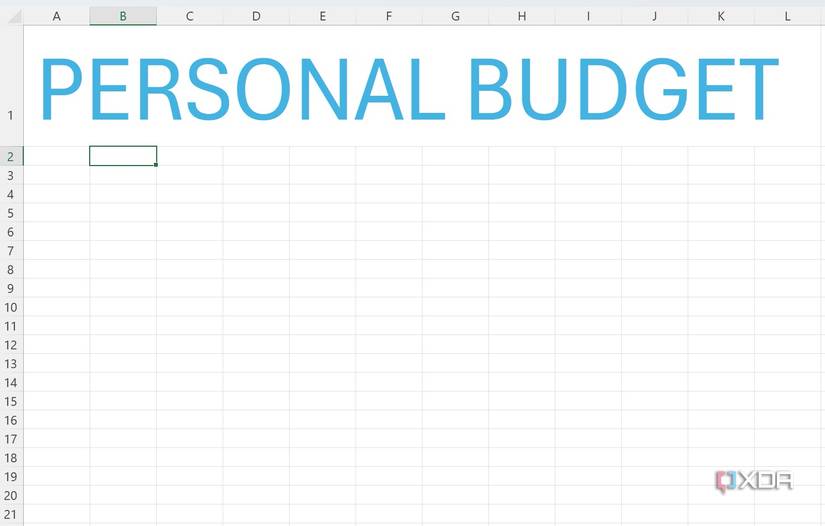 Header in Excel
