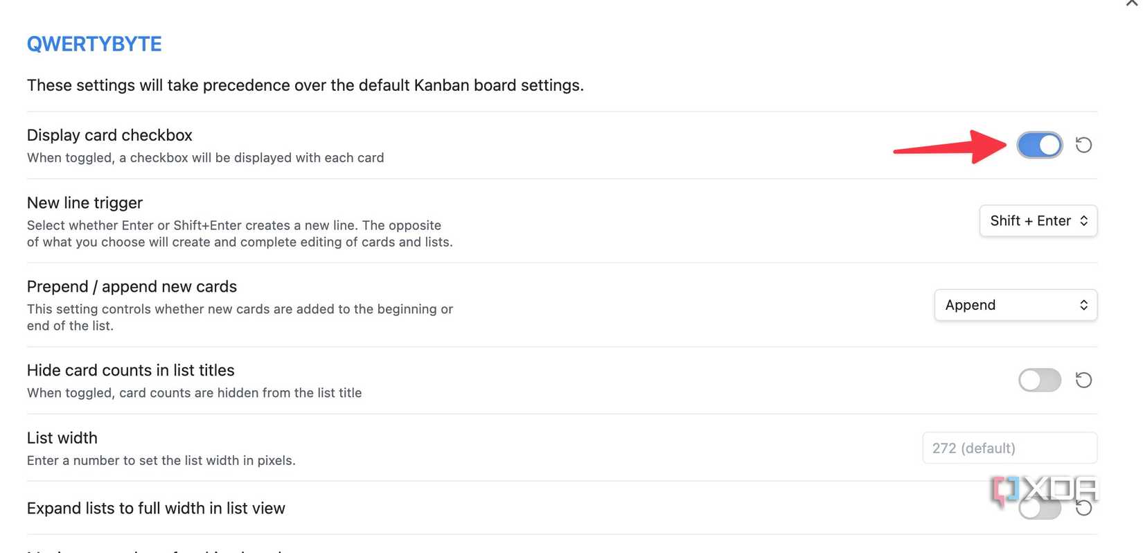 enable checkmark in tasks in Obsidian