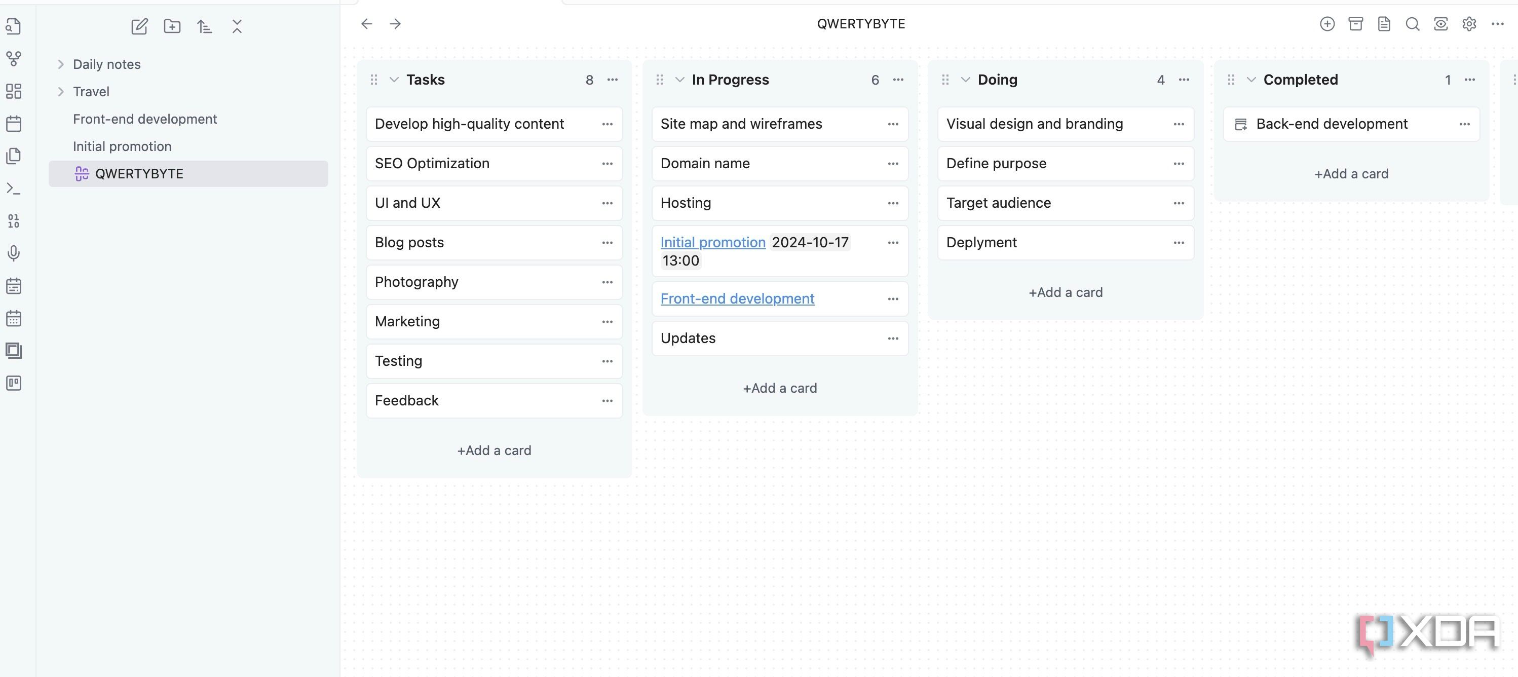 added tasks Obsidian