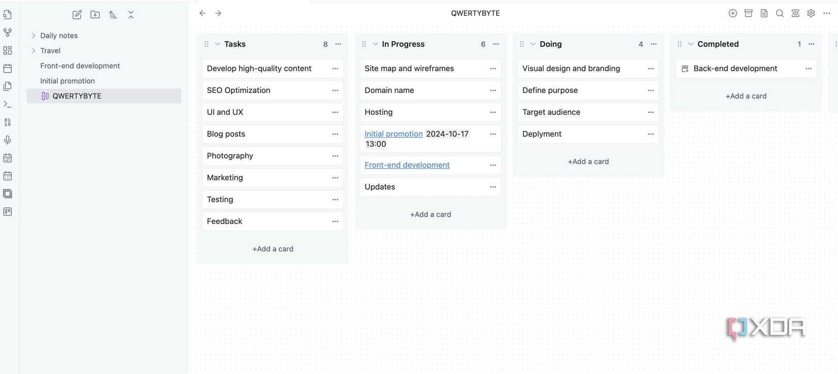 added tasks Obsidian