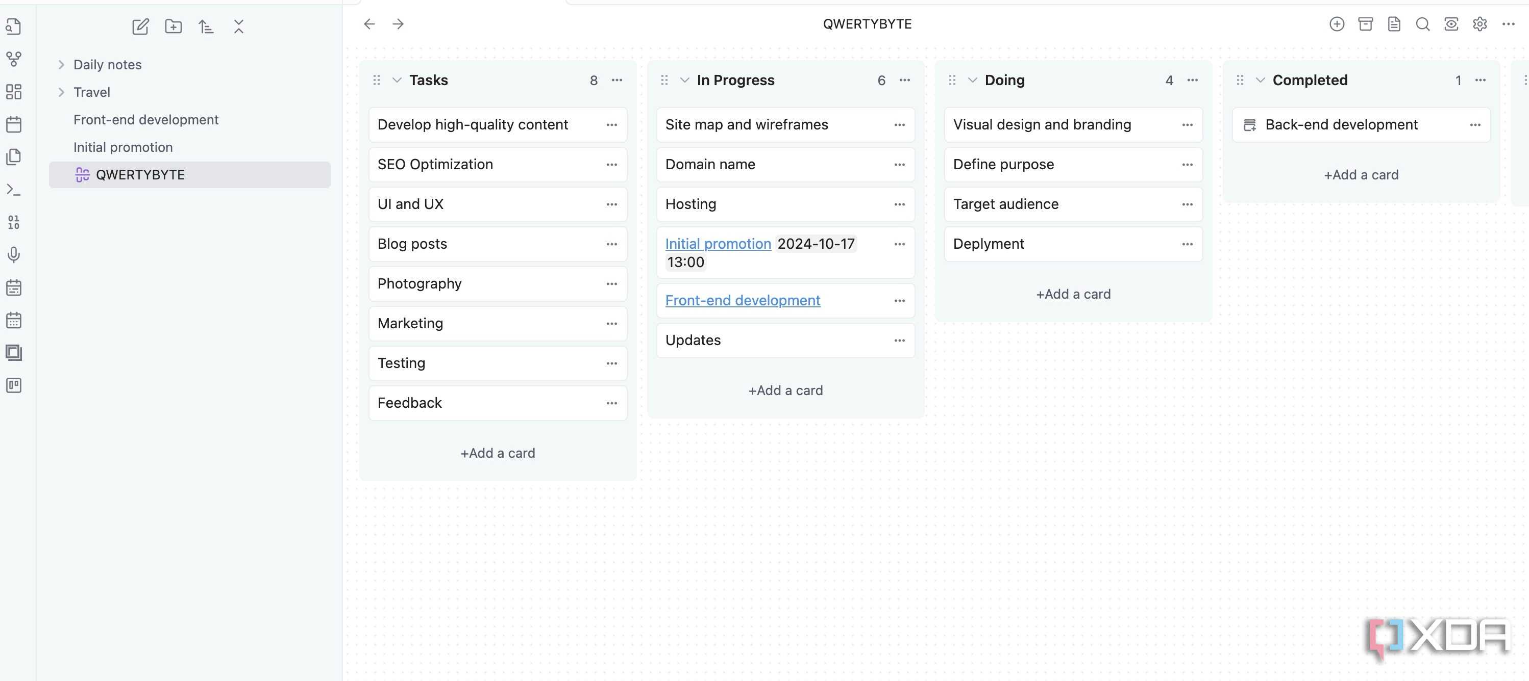 added tasks Obsidian