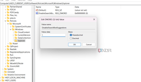 Renaming in Registry Editor