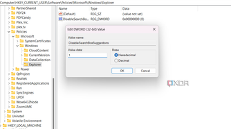 Renaming in Registry Editor