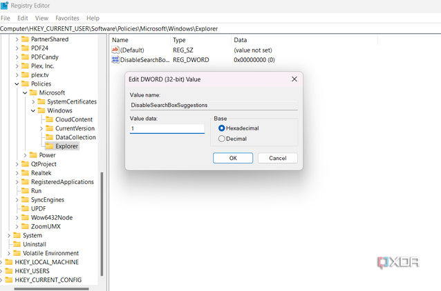 Renaming in Registry Editor