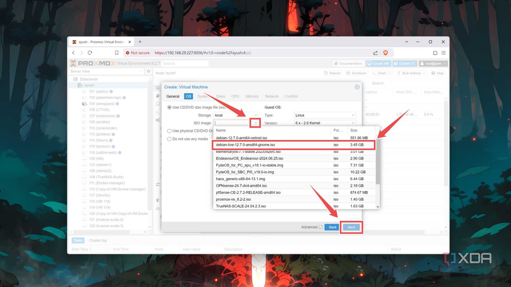 Adding an ISO to a VM in Proxmox