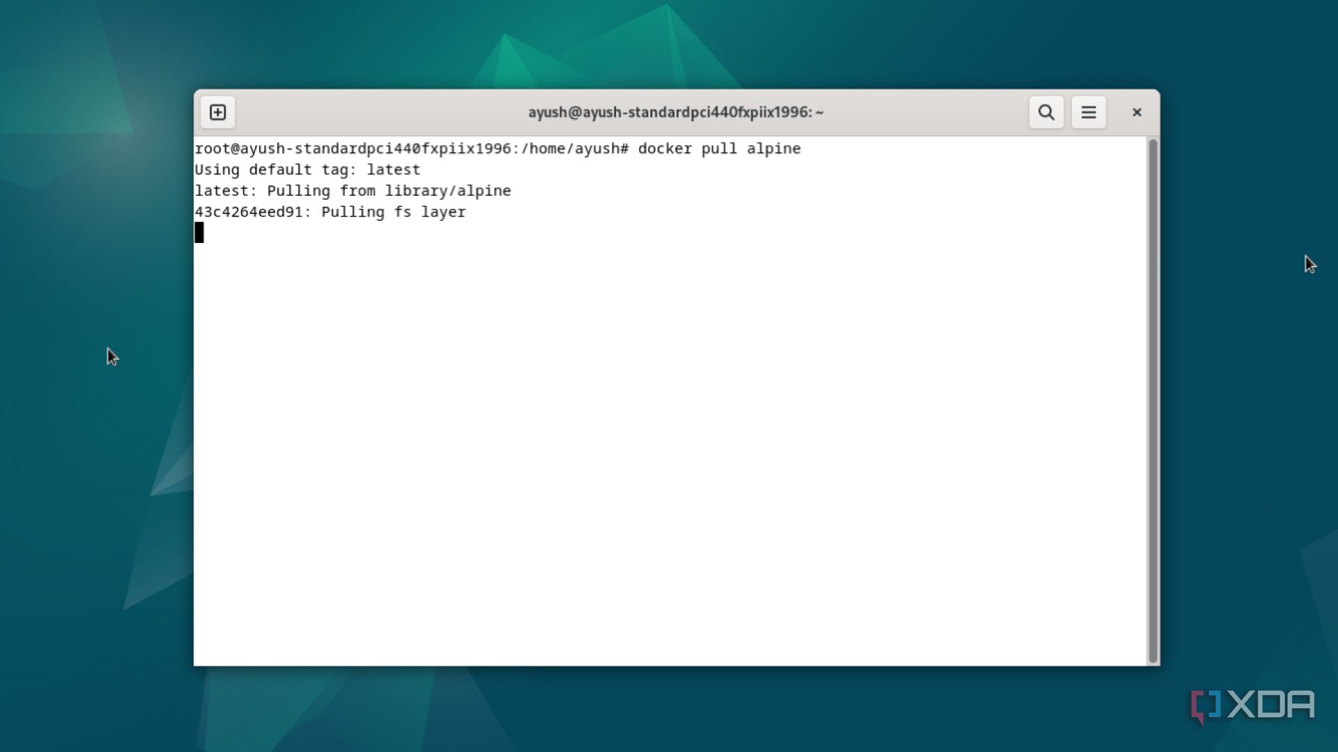 Running the docker pull command in Debian