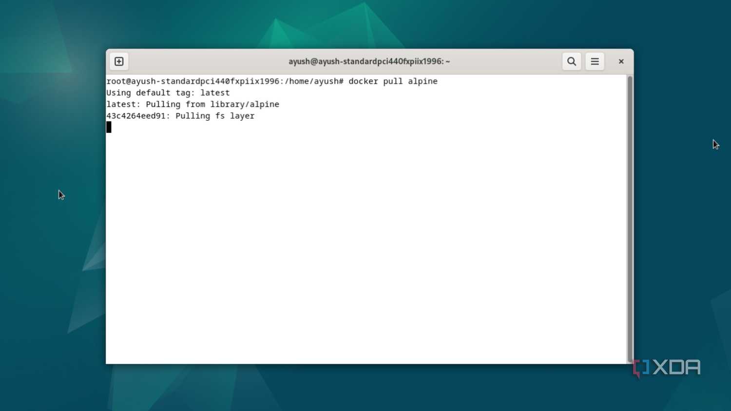 Running the docker pull command in Debian