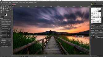 Screenshot of editing image using GIMP Portable
