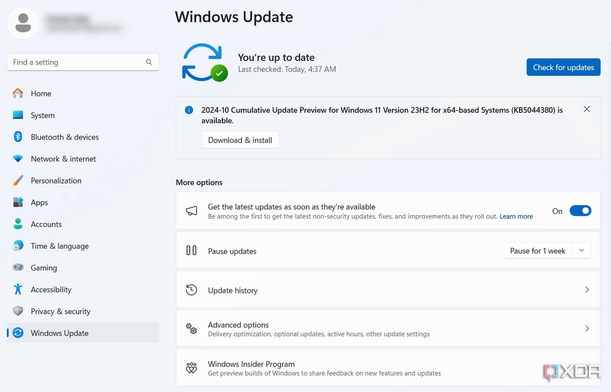Enable automatic Windows updates