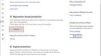 Turn On Reputation-based Protection