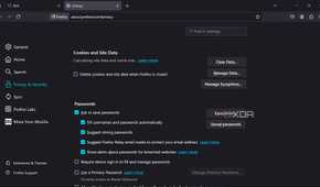 Firefox portable settings