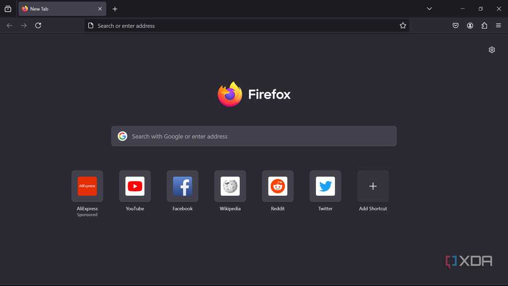 Screenshot of Firefox Portable user interface