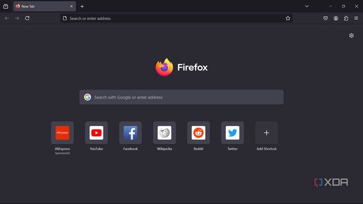 Screenshot of Firefox Portable user interface