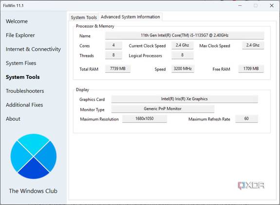FixWin System Tools