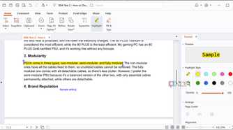 Foxit PDF reader highlight text feature