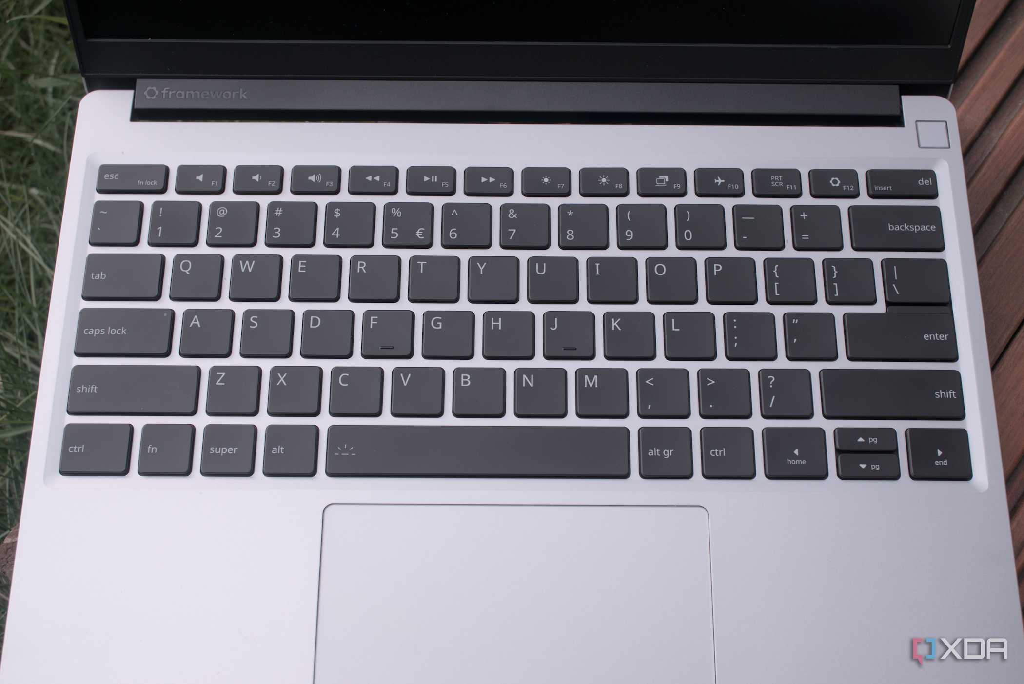 The Framework Laptop 13 AMD Linux keyboard